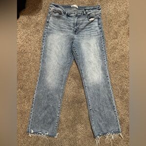 BKE Parker high rise cropped straight jean